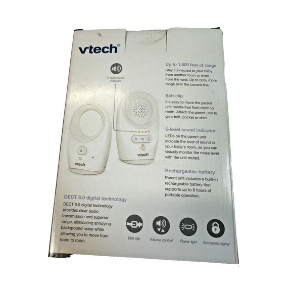 VTech Enhanced Digital Audio Baby Monitor - White/New in box - Picture 4 of 5